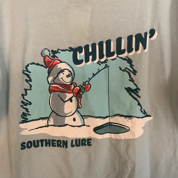 Southern Lure Men’s Short Sleeve Tee Chillin’ Sky Blue Size Medium NEW - Picture 4 of 10